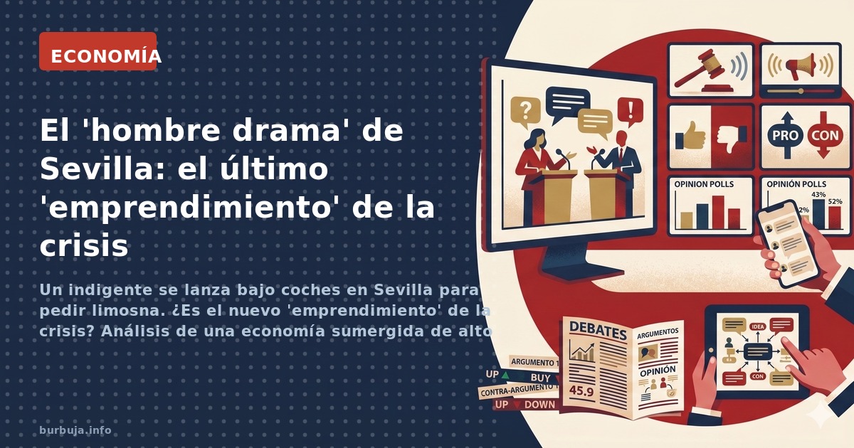 Un indigente se lanza bajo coches en Sevilla para pedir limosna. ¿Es el nuevo 'emprendimiento' de la crisis? Análisis de una 