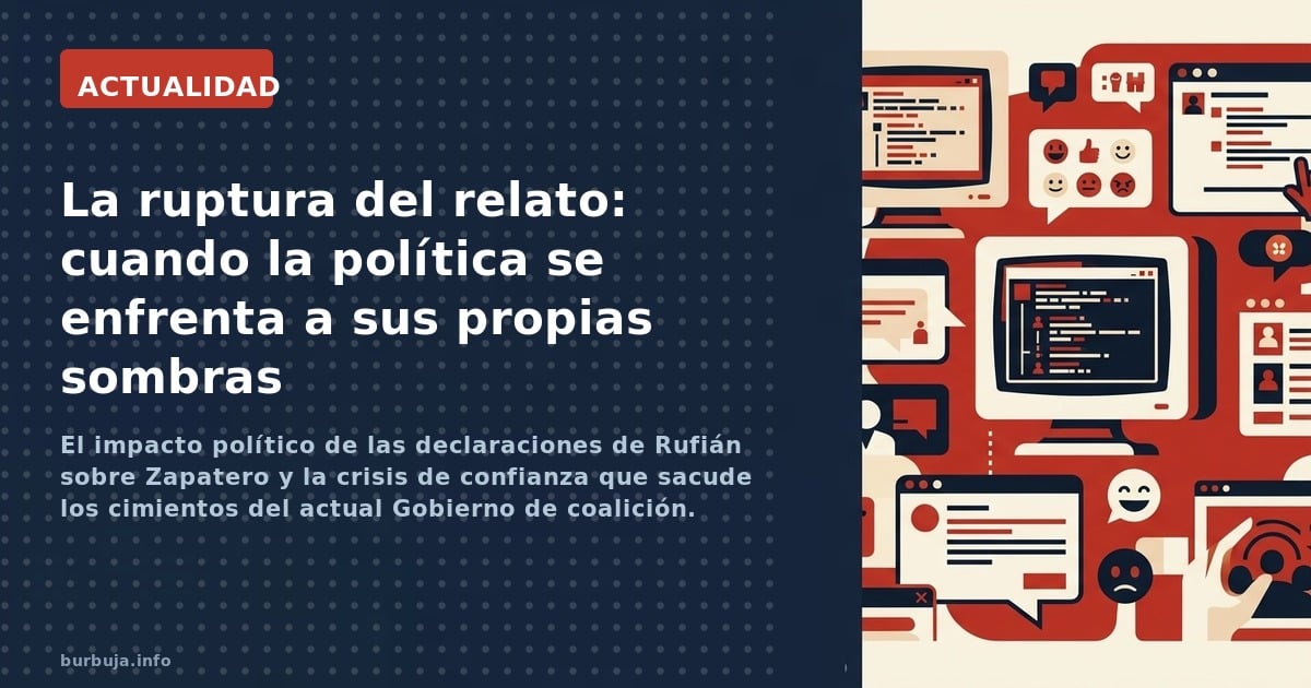 El impacto político de las declaraciones de Rufián sobre Zapatero y la crisis de confianza que sacude los cimientos del actua