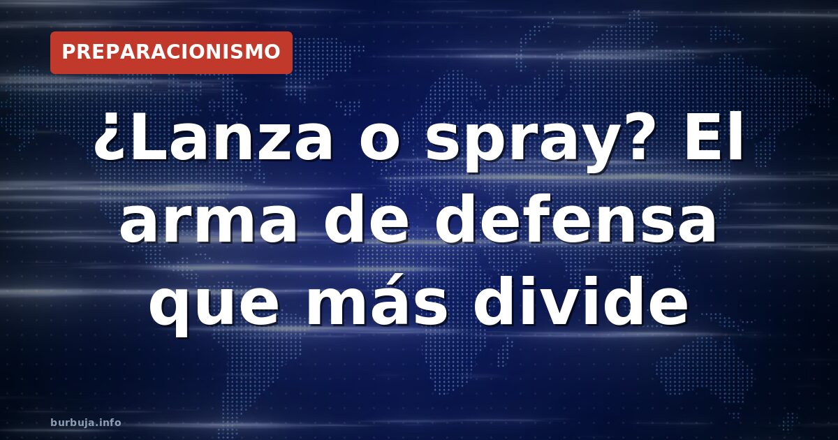 ¿Lanza o spray? El arma de defensa que más divide
