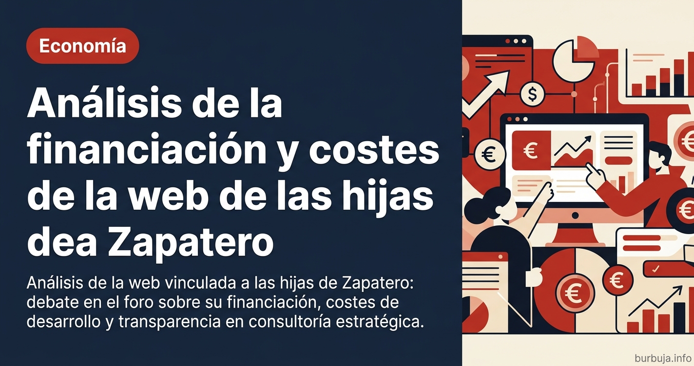 Análisis de la web vinculada a las hijas de Zapatero: debate en el foro sobre su financiación, costes de desarrollo y transpa