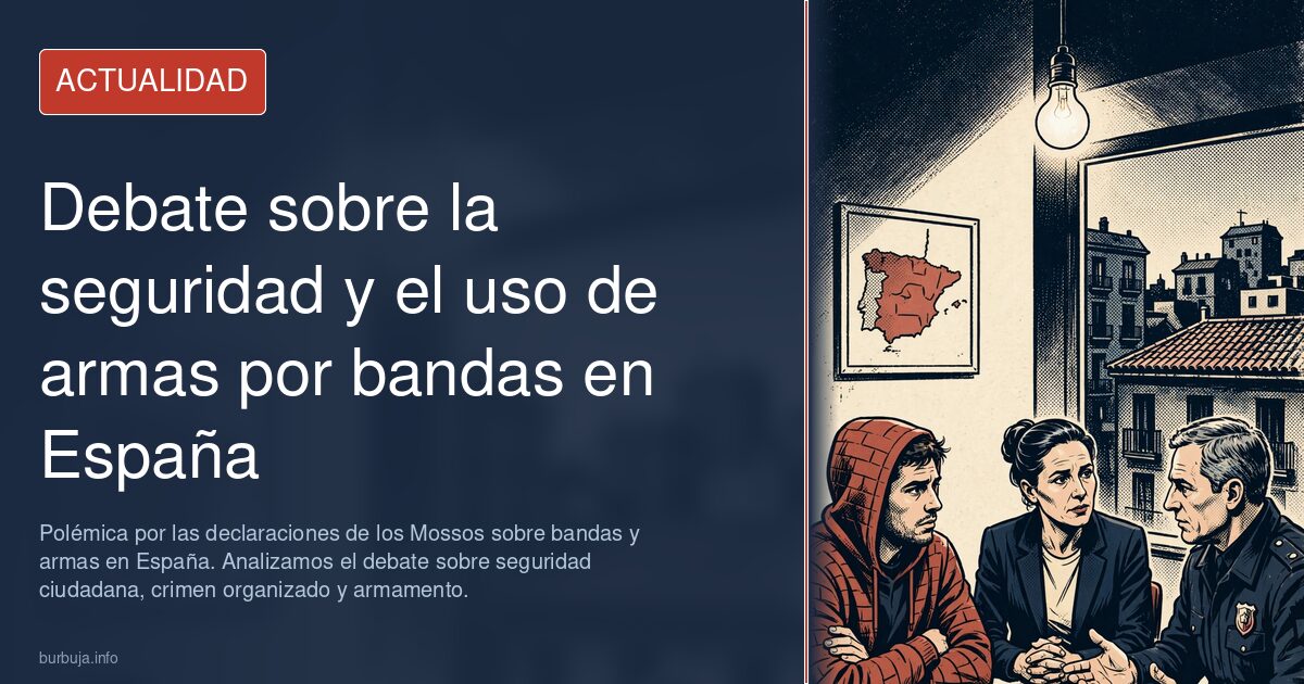 Polémica por las declaraciones de los Mossos sobre bandas y armas en España. Analizamos el debate sobre seguridad ciudadana, 