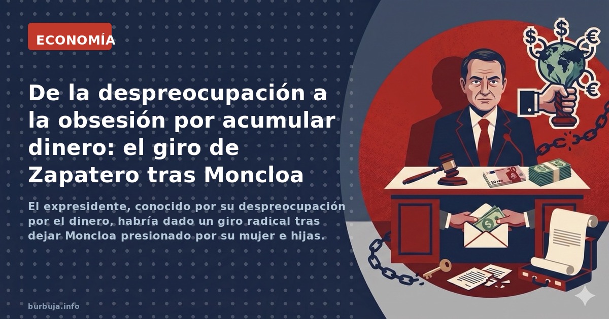 El expresidente, conocido por su despreocupación por el dinero, habría dado un giro radical tras dejar Moncloa presionado por