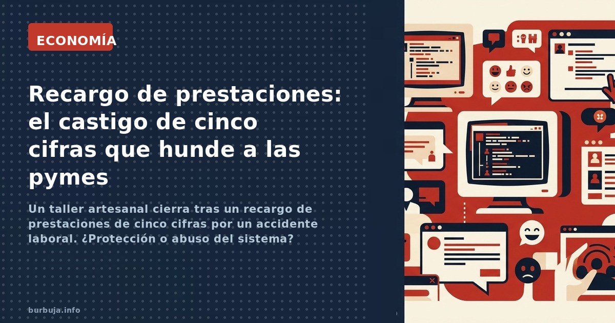 Un taller artesanal cierra tras un recargo de prestaciones de cinco cifras por un accidente laboral. ¿Protección o abuso del 