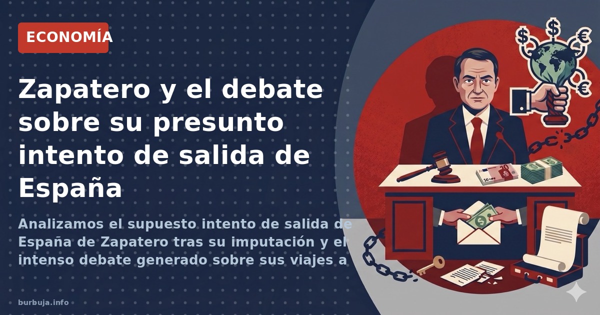Analizamos el supuesto intento de salida de España de Zapatero tras su imputación y el intenso debate generado sobre sus viaj