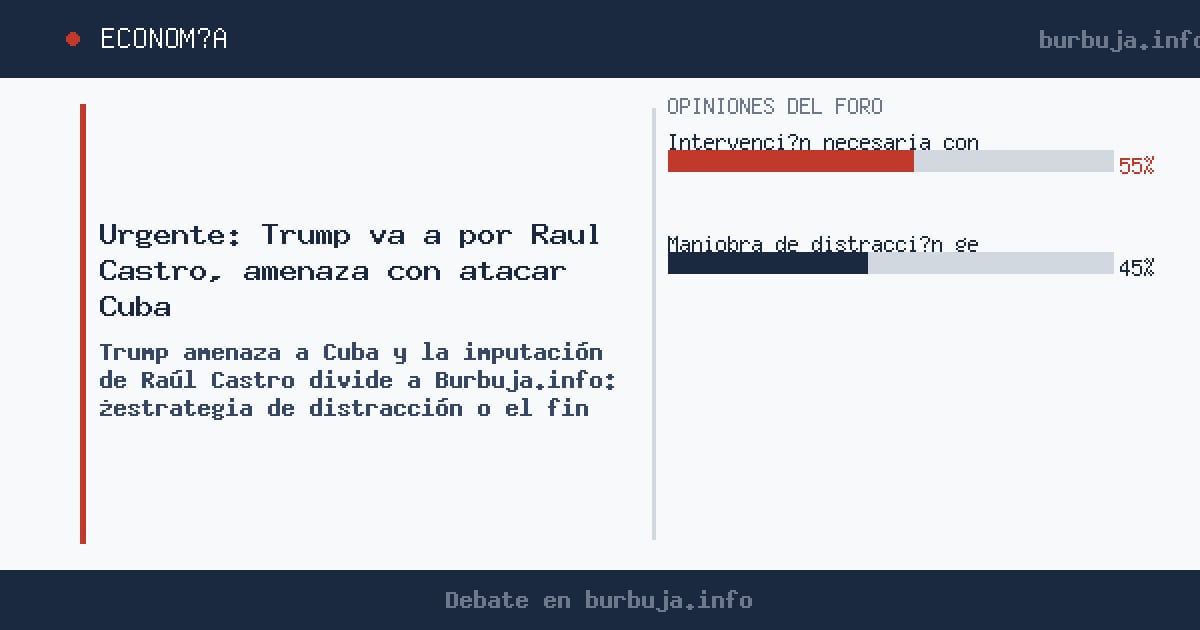 Trump amenaza con atacar Cuba tras imputar a Raúl Castro. Analizamos en el foro si es una estrategia real o una cortina de hu