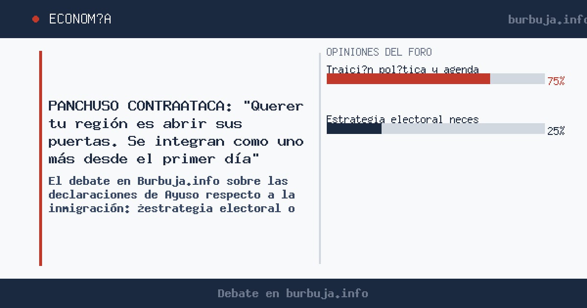 El polémico discurso de Ayuso sobre la integración de inmigrantes desata un encendido debate en Burbuja.info sobre el futuro 