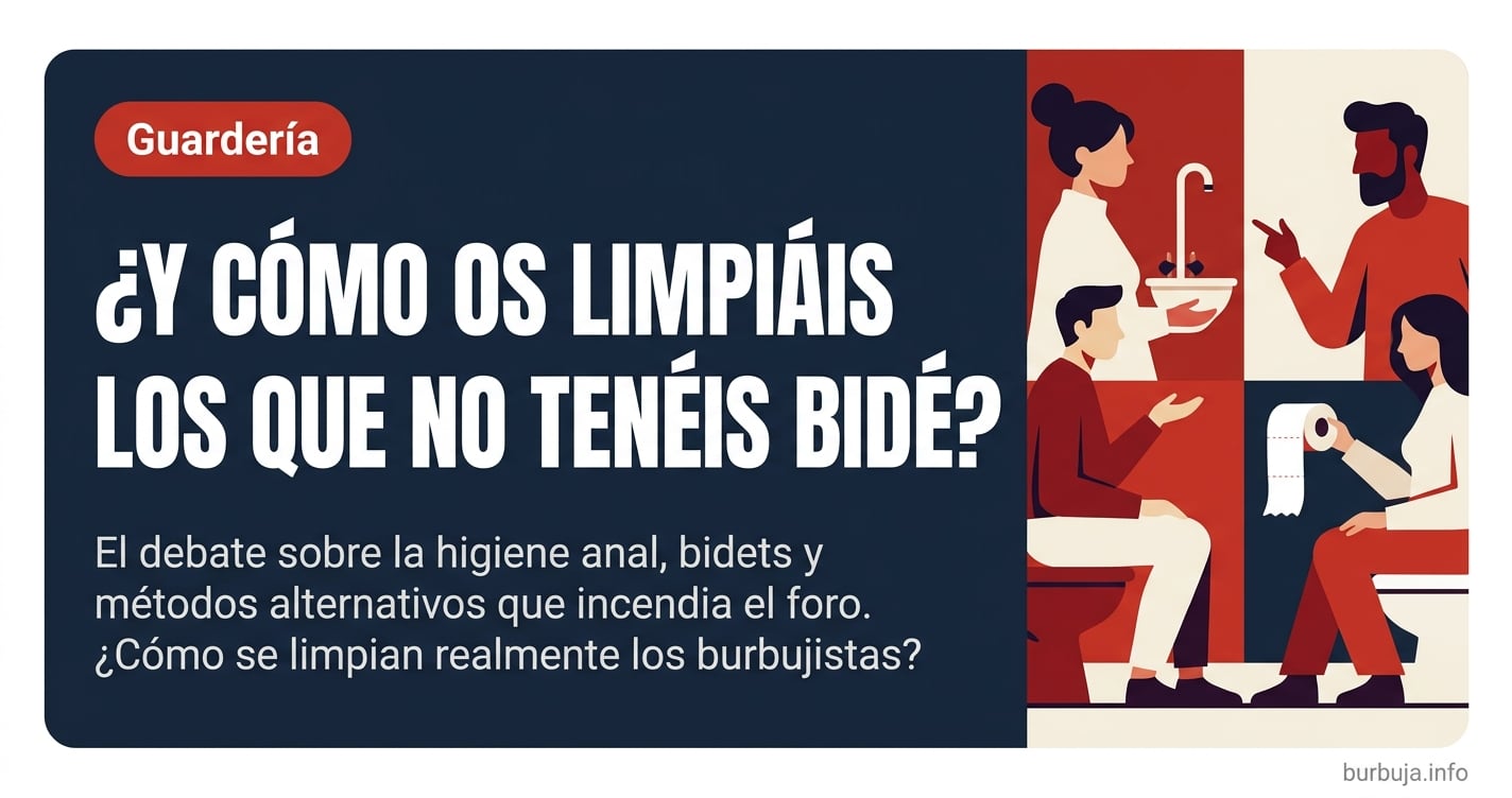 El debate sobre la higiene anal, bidets y métodos alternativos que incendia el foro. ¿Cómo se limpian realmente los burbujist