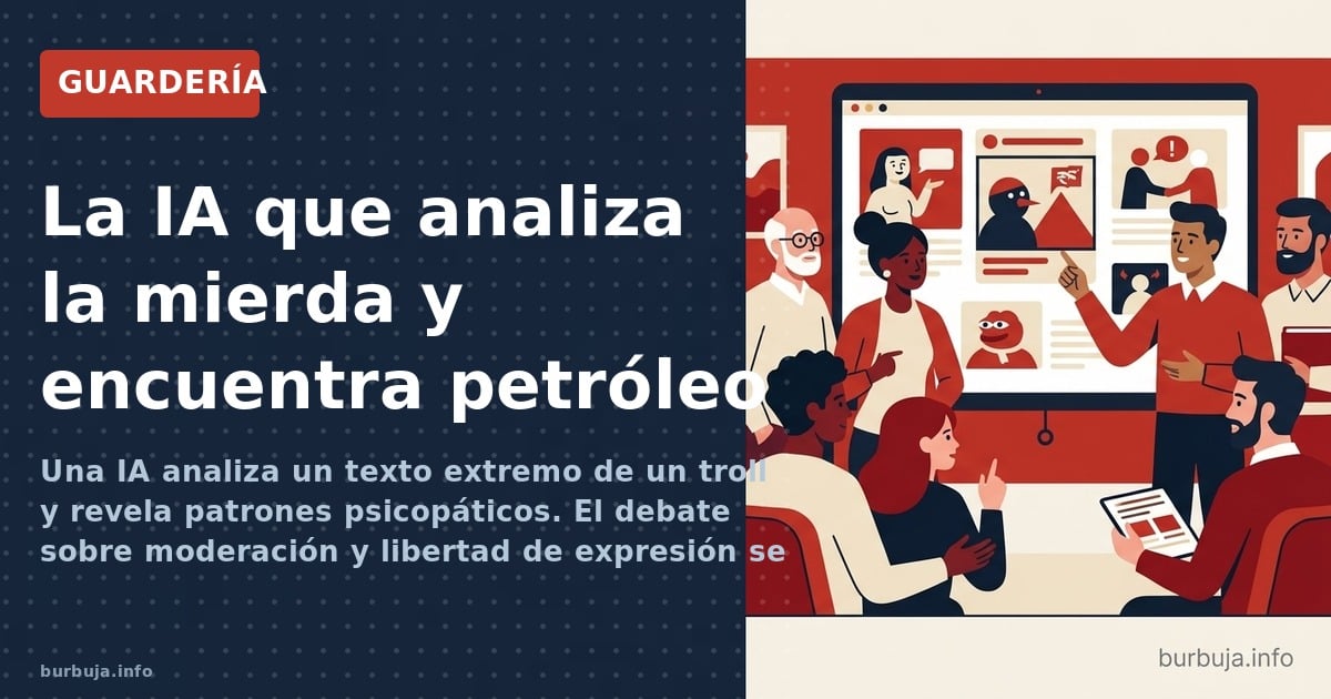 Una IA analiza un texto extremo de un troll y revela patrones psicopáticos. El debate sobre moderación y libertad de expresió