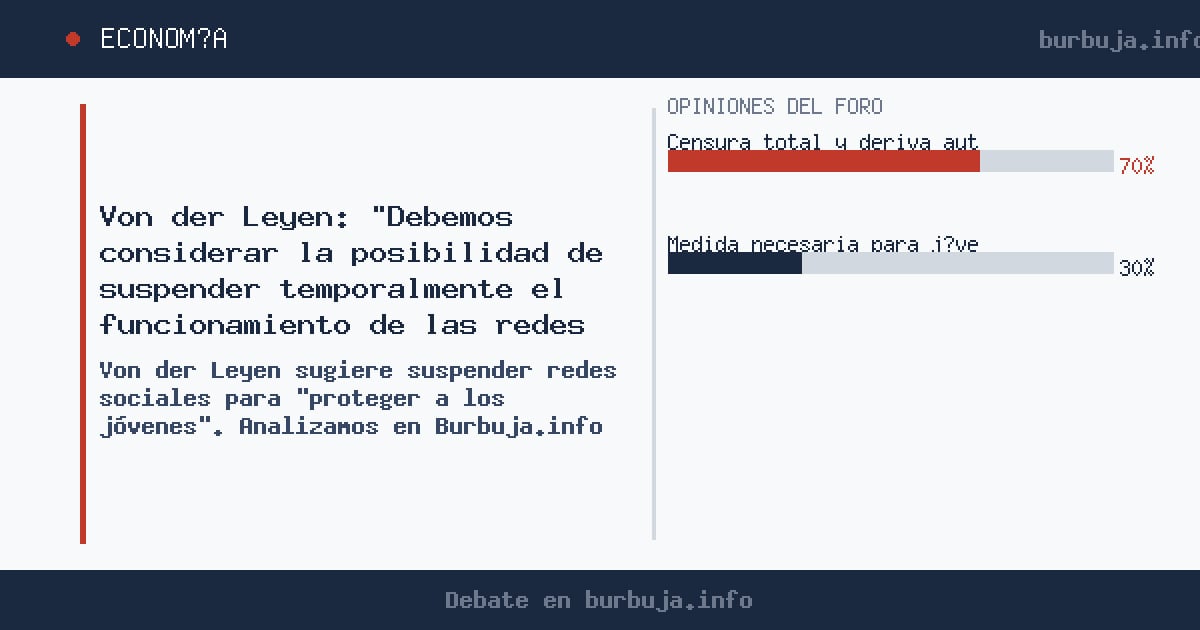 La propuesta de Von der Leyen de suspender redes sociales en la UE genera un intenso debate sobre censura, control estatal y 
