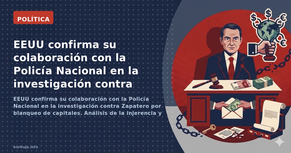 EEUU confirma su colaboración con la Policía Nacional en la investigación contra Zapatero por blanqueo de capitales. Análisis