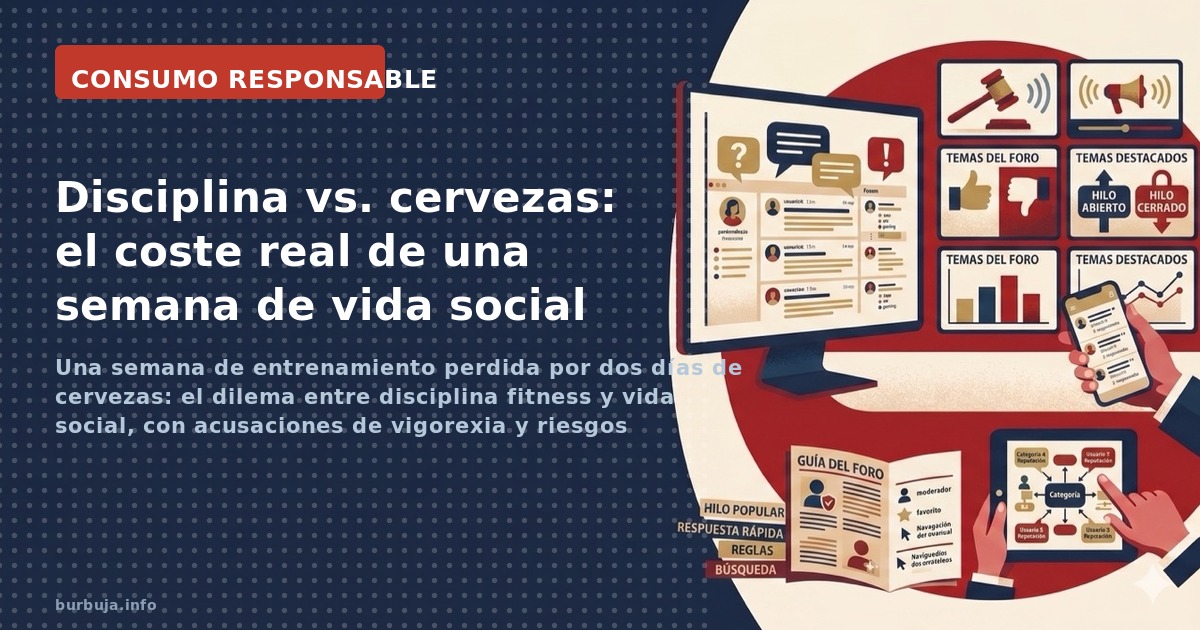 Una semana de entrenamiento perdida por dos días de cervezas: el dilema entre disciplina fitness y vida social, con acusacion