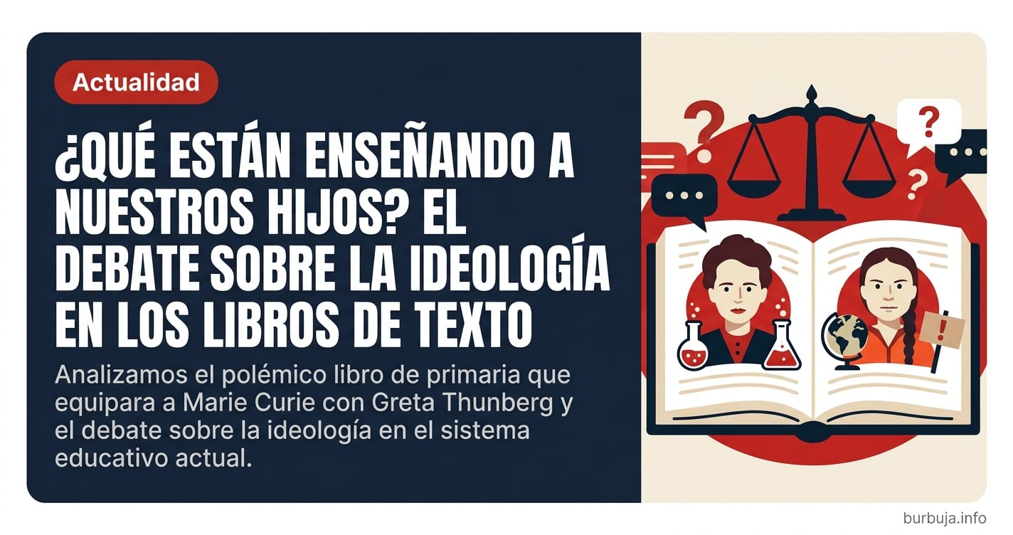 Debate en Burbuja.info sobre un libro de primaria que equipara a Marie Curie con Greta Thunberg. ¿Adoctrinamiento o pedagogía