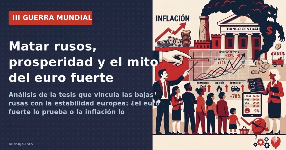 Análisis de la tesis que vincula las bajas rusas con la estabilidad europea: ¿el euro fuerte lo prueba o la inflación lo desm