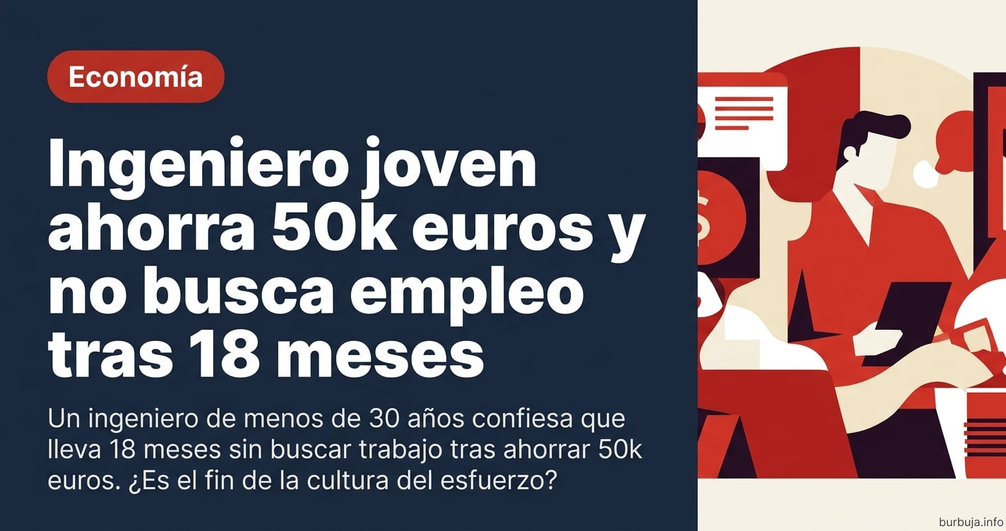 Un ingeniero de menos de 30 años confiesa que lleva año y medio en paro tras ahorrar 50.000 euros. ¿Es el fin del remo o una 