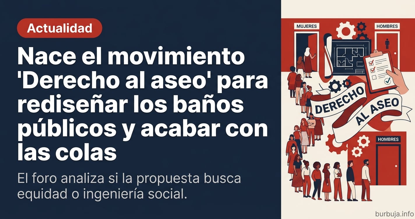 El movimiento por el 'Derecho al aseo' busca rediseñar baños públicos para acabar con las colas, chocando con problemas de es