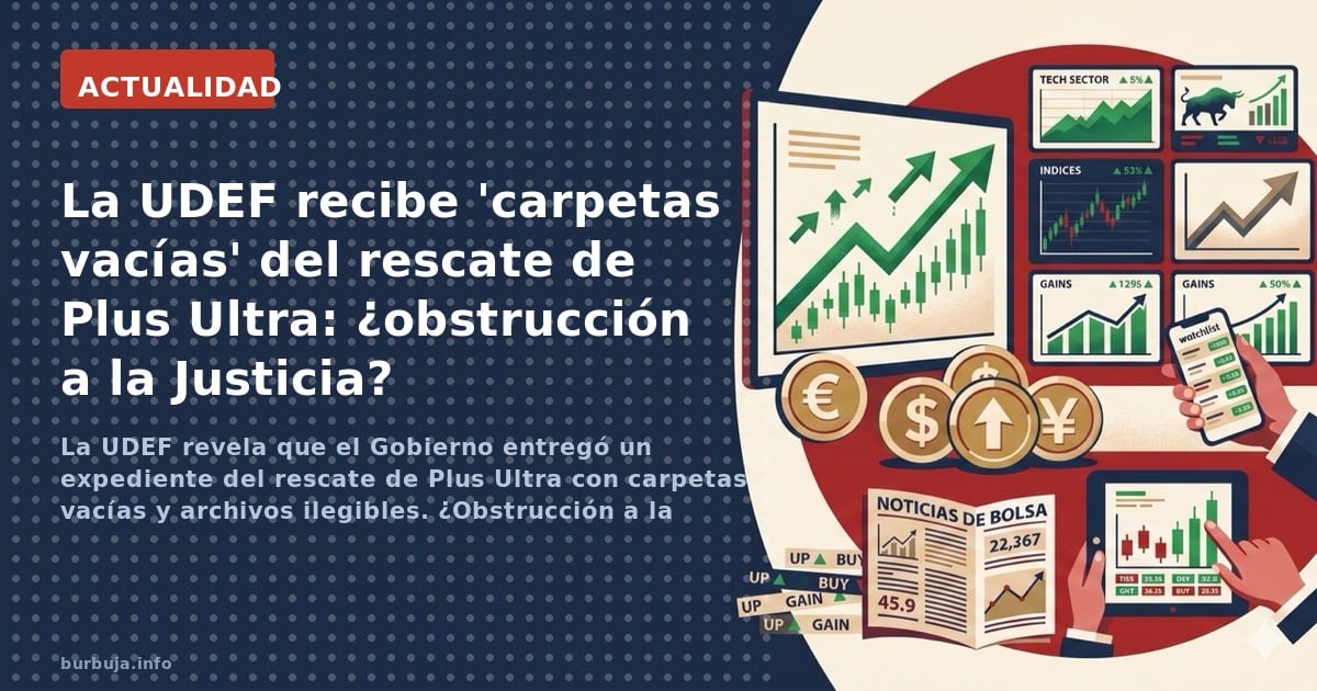 La UDEF revela que el Gobierno entregó un expediente del rescate de Plus Ultra con carpetas vacías y archivos ilegibles. ¿Obs