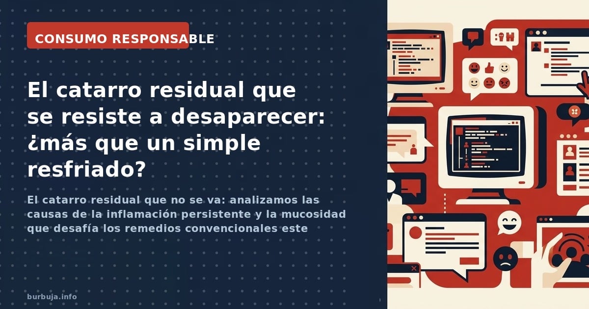 El catarro residual que no se va: analizamos las causas de la inflamación persistente y la mucosidad que desafía los remedios