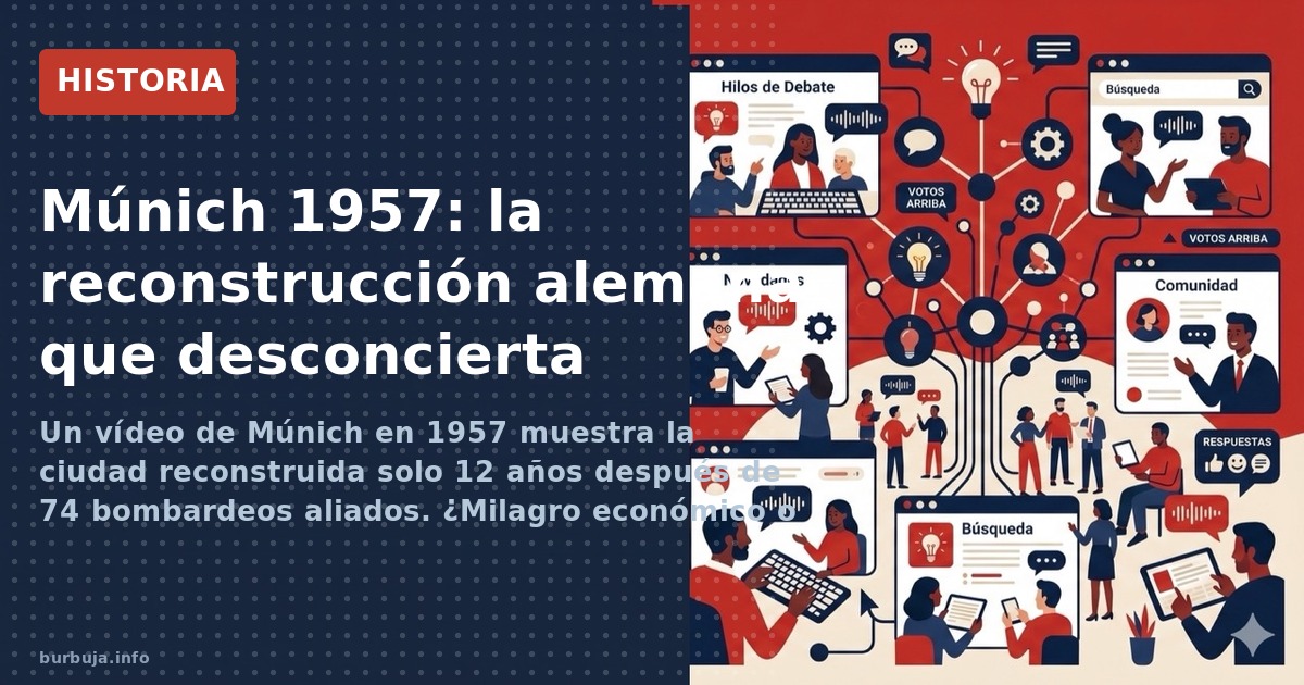 Un vídeo de Múnich en 1957 muestra la ciudad reconstruida solo 12 años después de 74 bombardeos aliados. ¿Milagro económico o