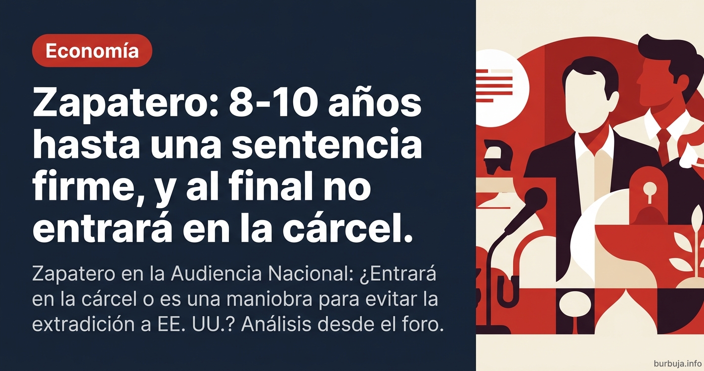Debate en Burbuja sobre el futuro judicial de Zapatero: ¿prisión real o impunidad garantizada por la Audiencia Nacional ante 