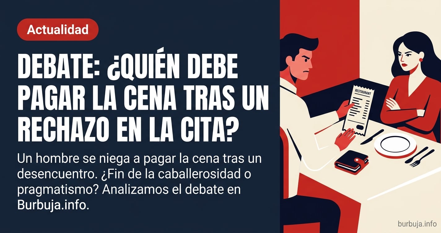 El rechazo a pagar una cena tras una negativa sexual revela una crisis en las citas: el fin de la caballerosidad frente a la 