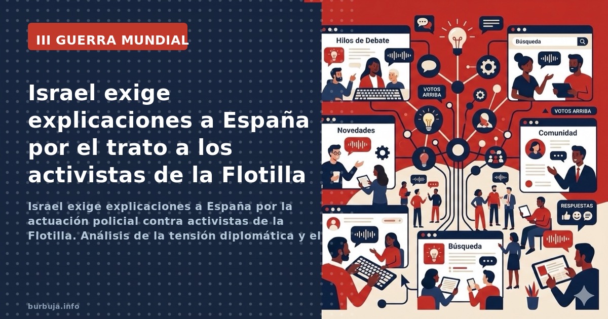 Israel exige explicaciones a España por la actuación policial contra activistas de la Flotilla. Análisis de la tensión diplom