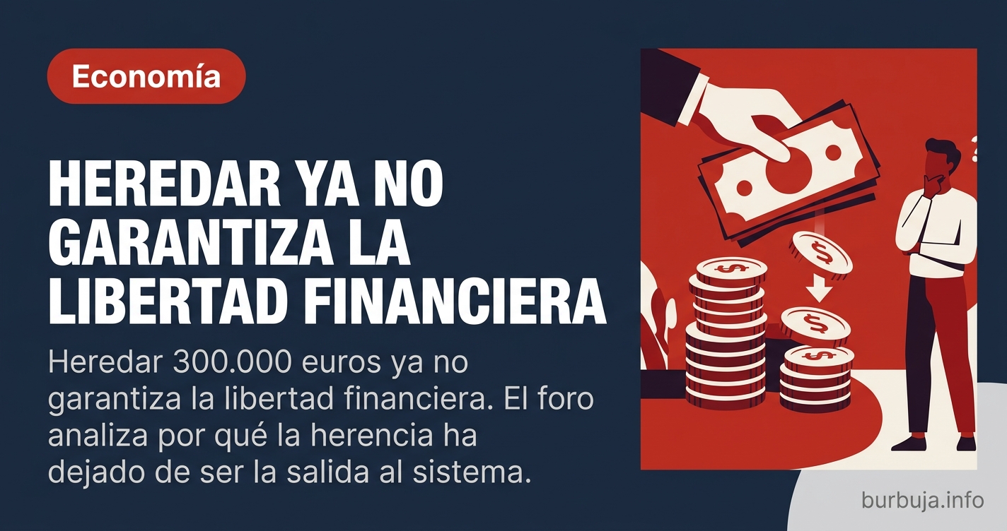 Heredar 300.000 euros ya no permite vivir sin trabajar. La inflación y la vivienda han reducido a la mínima expresión el pode