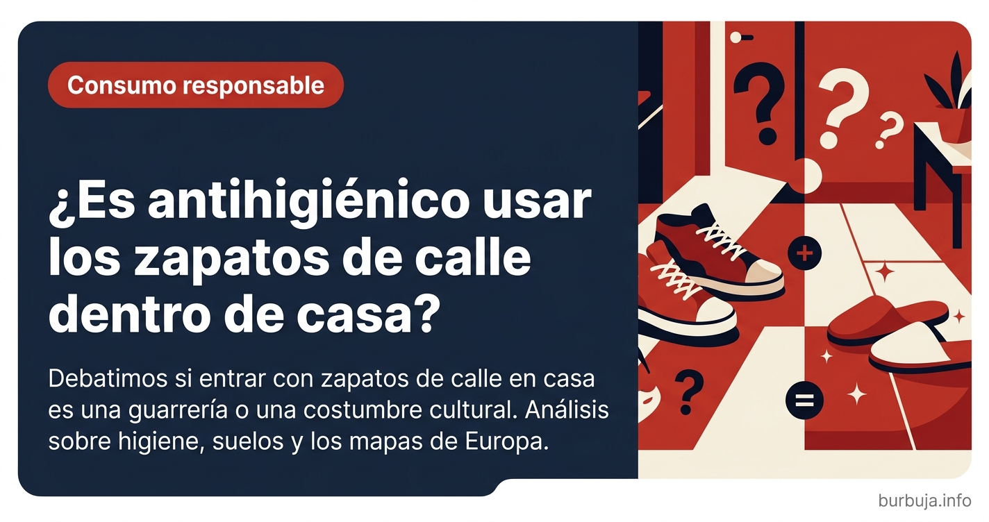Debate intenso en Burbuja.info sobre si entrar con zapatos en casa es una guarrería o una costumbre cultural malinterpretada.