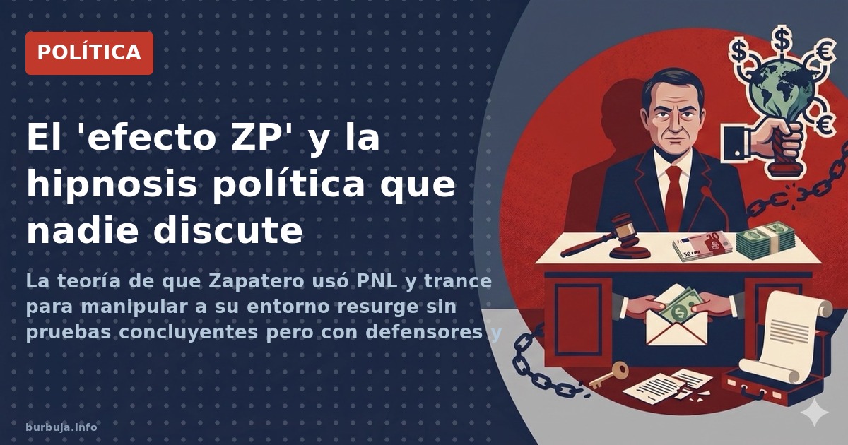 La teoría de que Zapatero usó PNL y trance para manipular a su entorno resurge sin pruebas concluyentes pero con defensores y