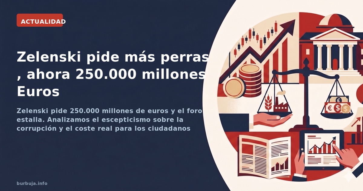 Zelenski pide 250.000 millones de euros más. En Burbuja.info analizan el impacto real de esta cifra y la sospecha de corrupci