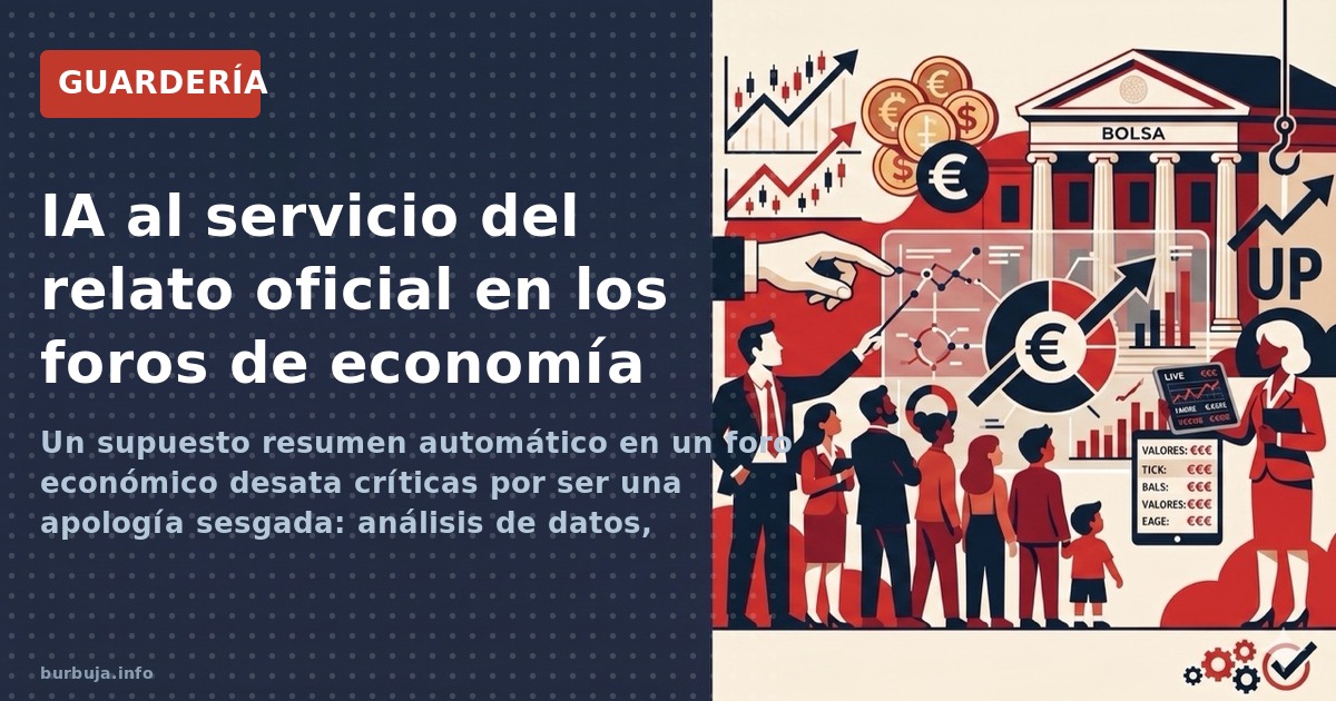Un supuesto resumen automático en un foro económico desata críticas por ser una apología sesgada: análisis de datos, omisione