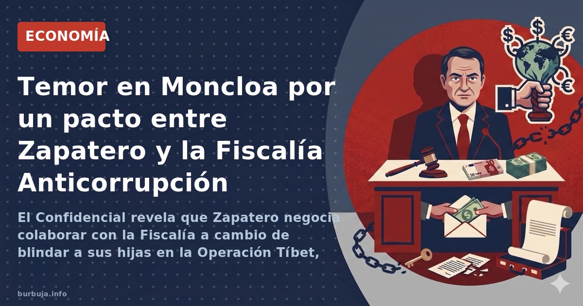 El Confidencial revela que Zapatero negocia colaborar con la Fiscalía a cambio de blindar a sus hijas en la Operación Tíbet, 