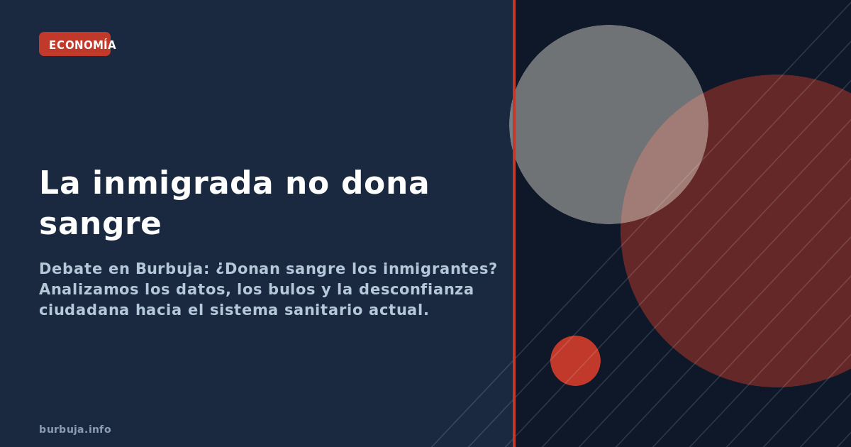 Debate en Burbuja sobre la donación de sangre de inmigrantes, la saturación sanitaria y la desafección del donante nacional a