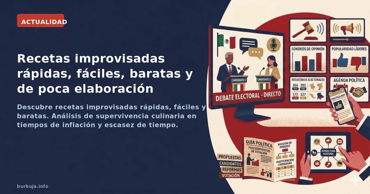 Descubre recetas improvisadas rápidas, fáciles y baratas. Análisis de supervivencia culinaria en tiempos de inflación y escas