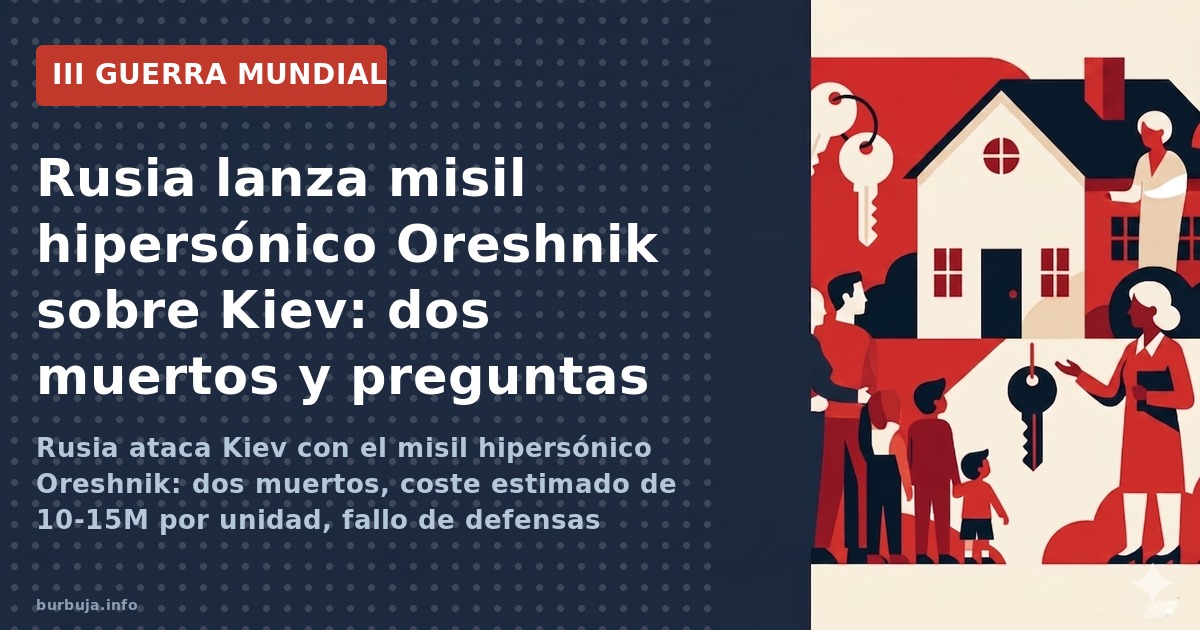 Rusia ataca Kiev con el misil hipersónico Oreshnik: dos muertos, coste estimado de 10-15M por unidad, fallo de defensas Patri