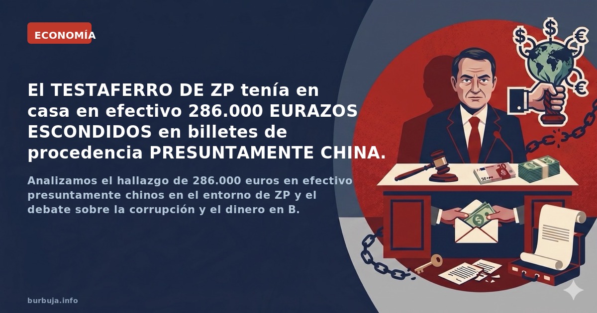 Analizamos el hallazgo de 286.000 euros en efectivo presuntamente chinos en el entorno de ZP y el debate sobre la corrupción 