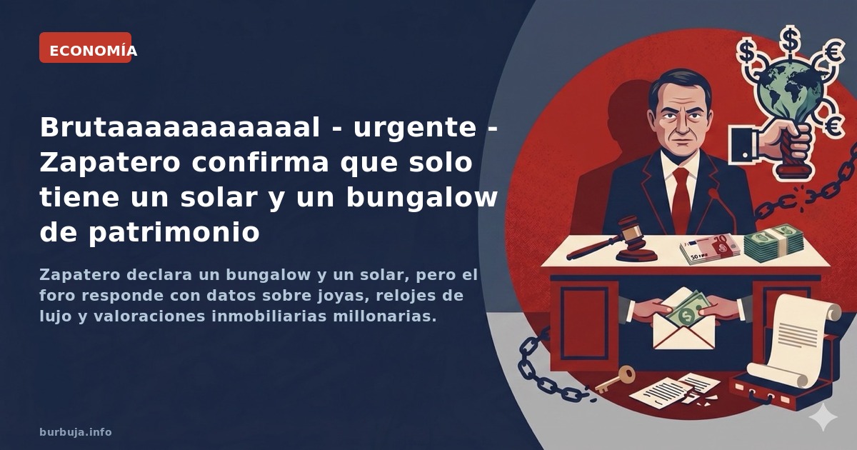 Analizamos la brecha entre el patrimonio declarado por Zapatero y la realidad de sus activos inmobiliarios y bienes de lujo b