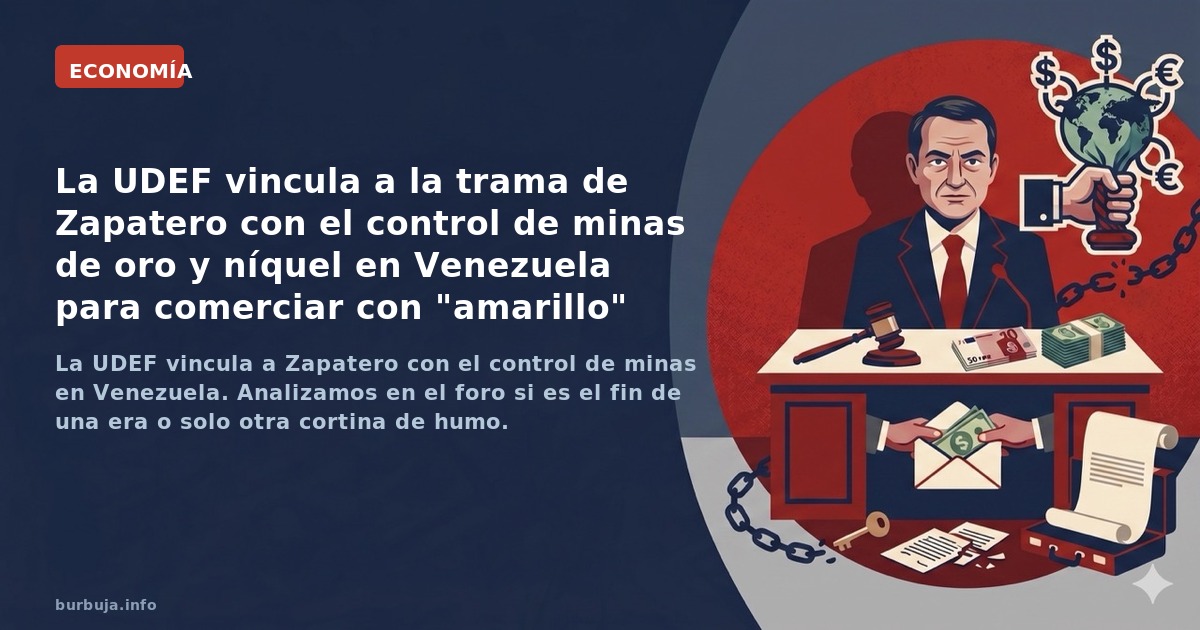 La UDEF vincula a Zapatero con el control de minas en Venezuela. Analizamos en el foro si es el fin de una era o solo otra co