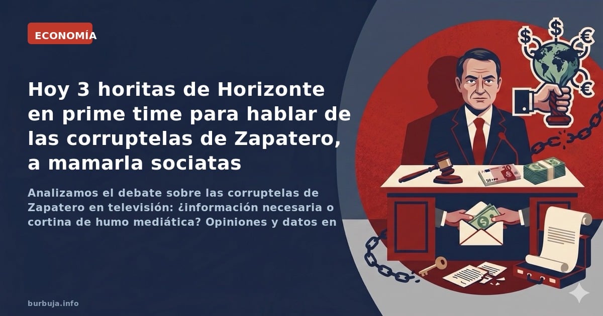 Análisis sobre la imputación de Zapatero: ¿fiscalización real o cortina de humo para ocultar la crisis económica de 1,5 billo