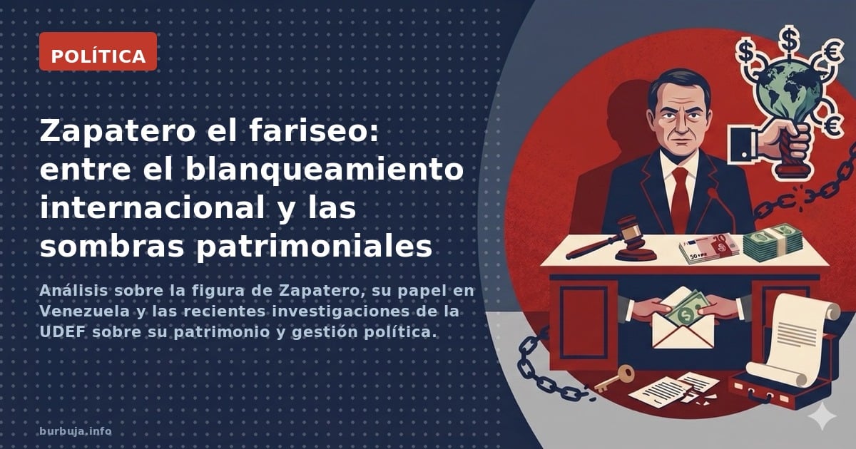 Análisis sobre la figura de Zapatero, su papel en Venezuela y las recientes investigaciones de la UDEF sobre su patrimonio y 