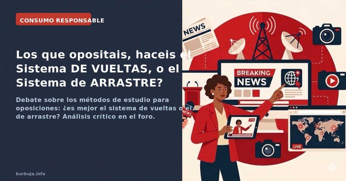Debate sobre los métodos de estudio para oposiciones: ¿es mejor el sistema de vueltas o el de arrastre? Análisis crítico en e