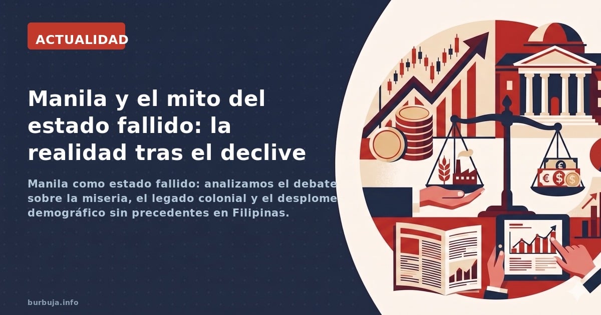 Manila como estado fallido: analizamos el debate sobre la miseria, el legado colonial y el desplome demográfico sin precedent