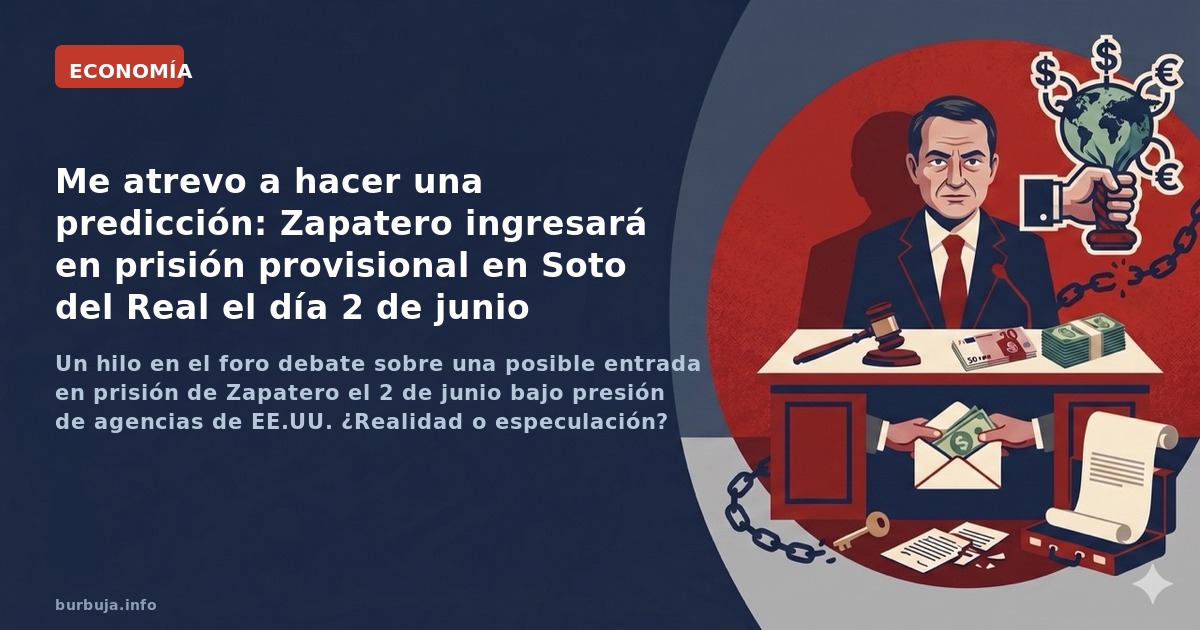 Análisis sobre la posible entrada en prisión de Zapatero, la presión de agencias estadounidenses y el impacto de los hallazgo