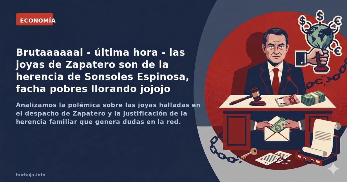 El origen de las joyas halladas en el despacho de Zapatero: ¿herencia familiar o activos de opaca procedencia? Analizamos la 