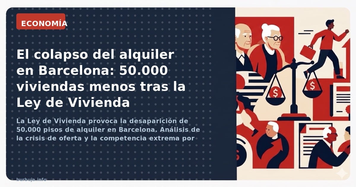 El no-mercado inmobiliario: Tres años de la Ley de Vivienda: Barcelona concentra la mayor pérdida de alquileres de España