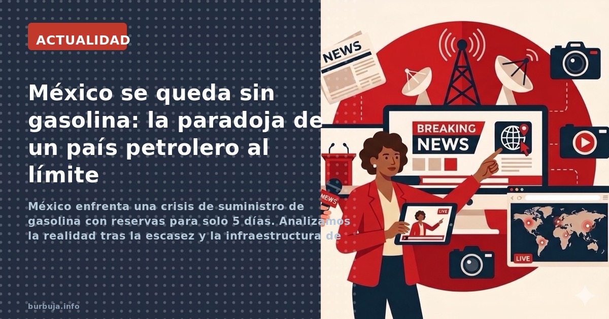 México enfrenta una crisis de suministro de gasolina con reservas para solo 5 días. Analizamos la realidad tras la escasez y 