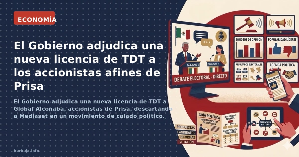 El Gobierno adjudica una nueva licencia de TDT a Global Alconaba, accionistas de Prisa, descartando a Mediaset en un movimien
