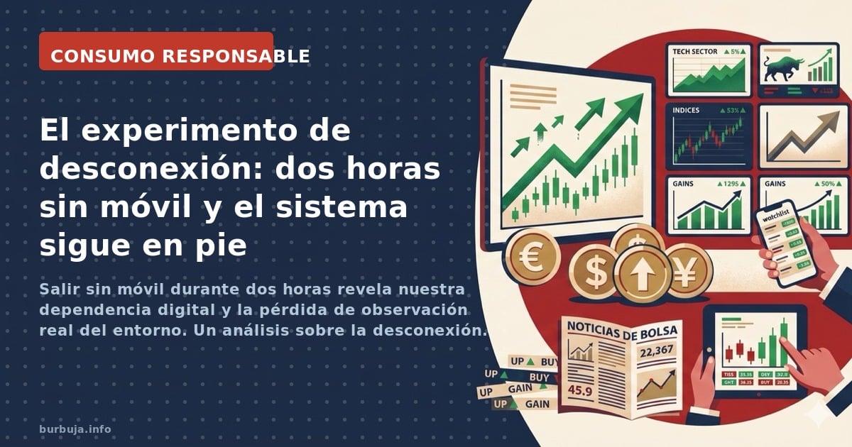 Salir sin móvil dos horas: por qué la desconexión digital es el nuevo acto de resistencia frente a la ansiedad de la hipercon