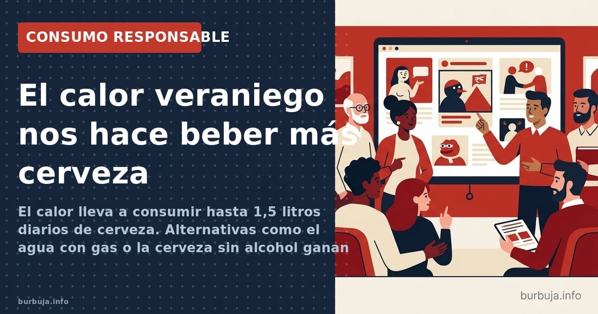 El calor lleva a consumir hasta 1,5 litros diarios de cerveza. Alternativas como el agua con gas o la cerveza sin alcohol gan