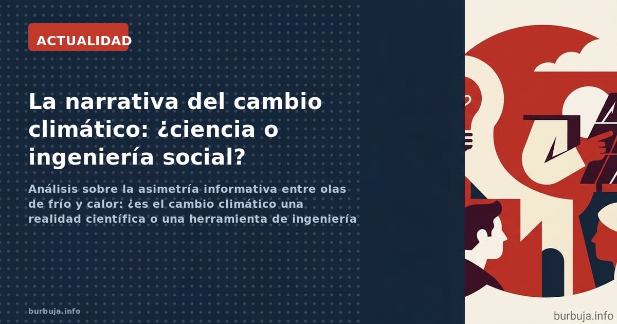 Análisis sobre la asimetría informativa entre olas de frío y calor: ¿es el cambio climático una realidad científica o una her