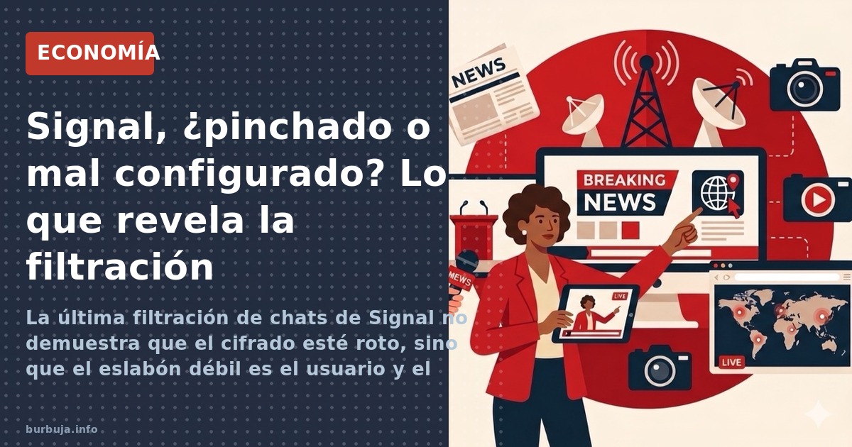 La última filtración de chats de Signal no demuestra que el cifrado esté roto, sino que el eslabón débil es el usuario y el t